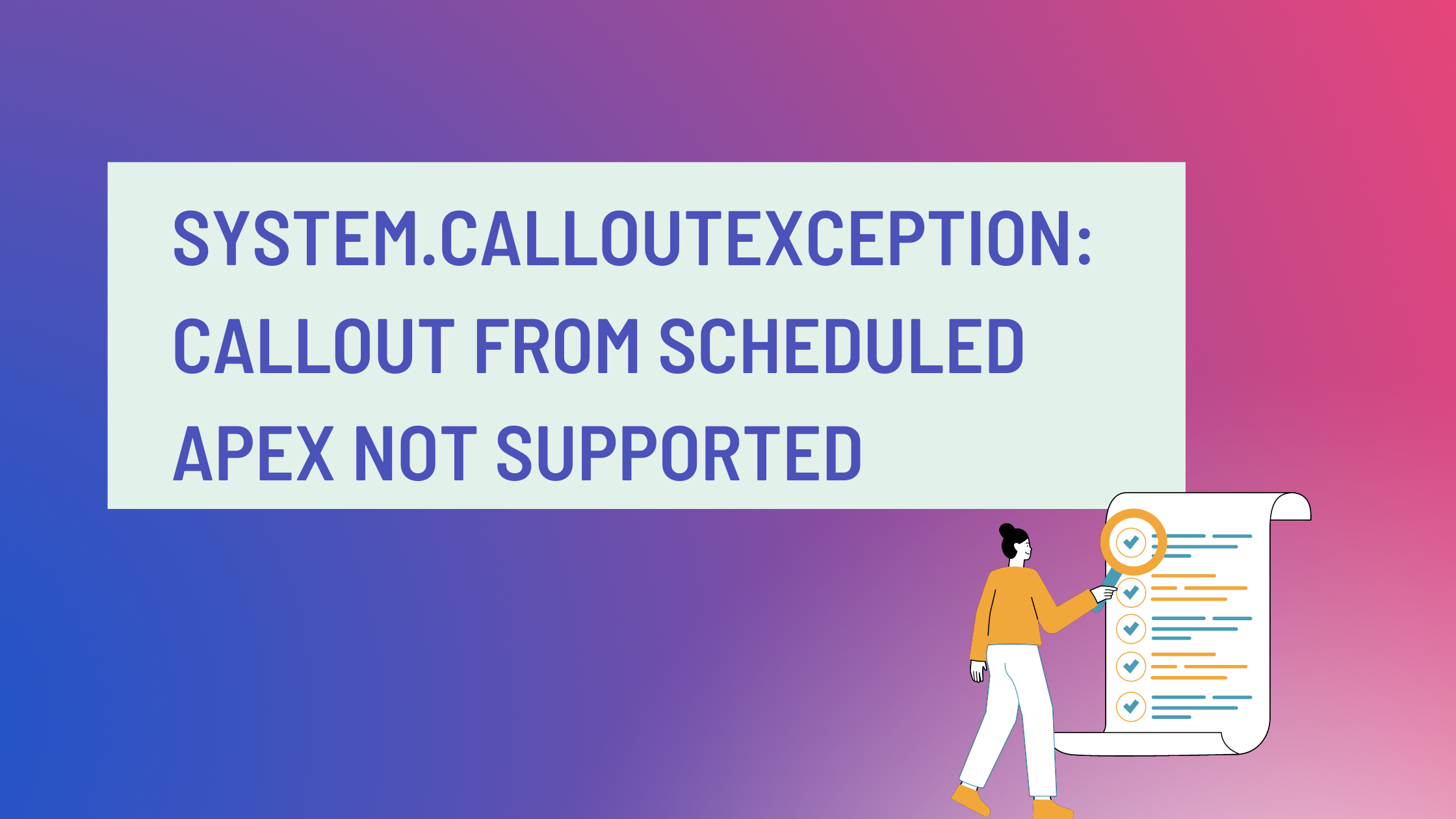 System.CalloutException Callout from scheduled Apex not supported